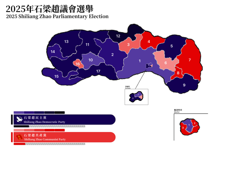 檔案:2025年石梁趙第二屆議會選舉得票率圖.png