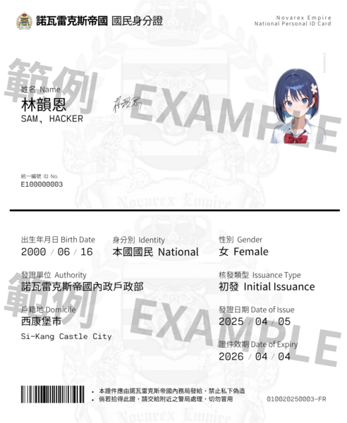 檔案:諾瓦雷克斯帝國身分證件 - 合併.png